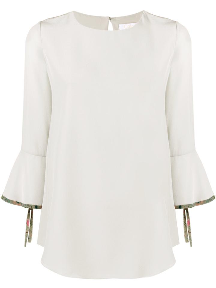 Chloé Tie Sleeve Blouse - Grey