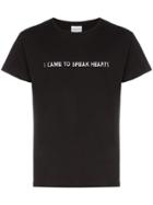 Nasaseasons I Came To Embroidered Cotton T-shirt - Black