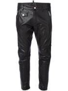 Dsquared2 Skinny Trousers, Men's, Size: 48, Black, Leather/viscose/polyester