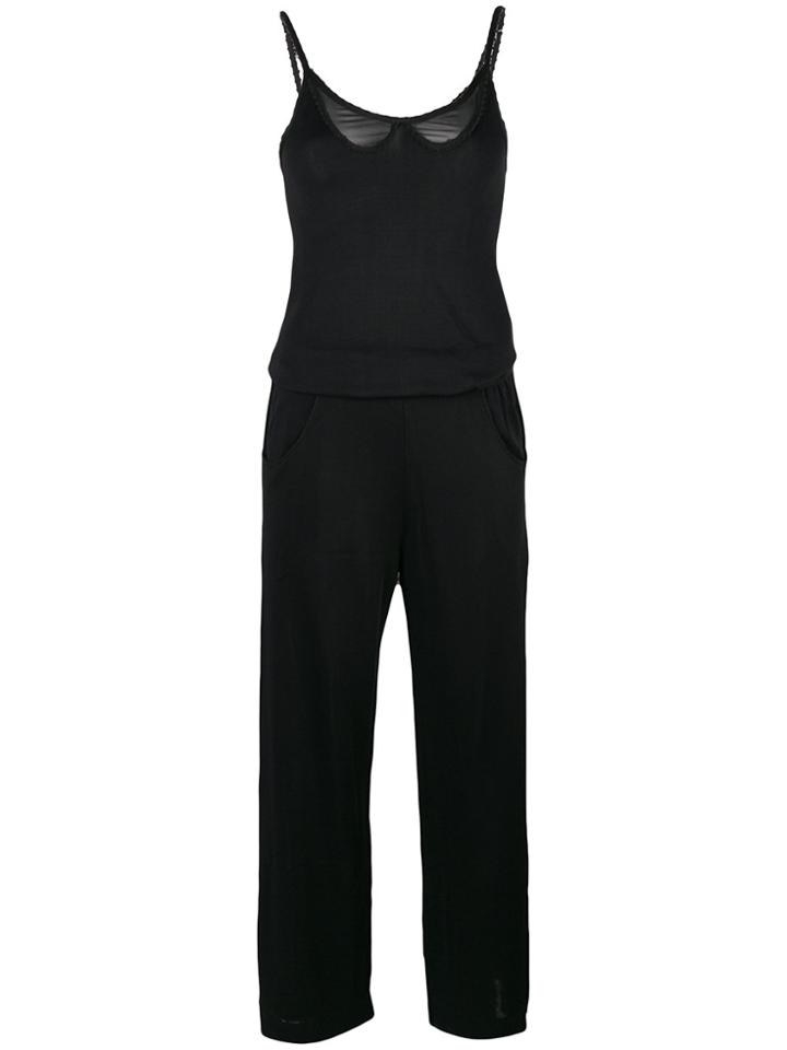 Chanel Vintage Sheer Detail Jumpsuit - Black