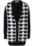 Philosophy Di Lorenzo Serafini Houndstooth Pattern Cardigan - Black