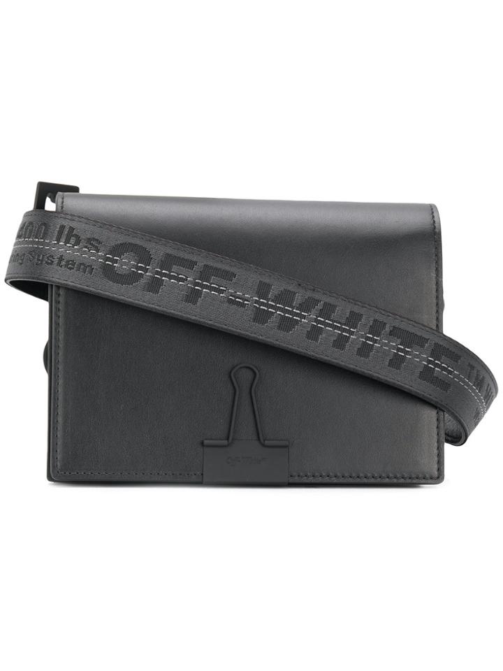 Off-white Binder Clip Shoulder Bag - Black