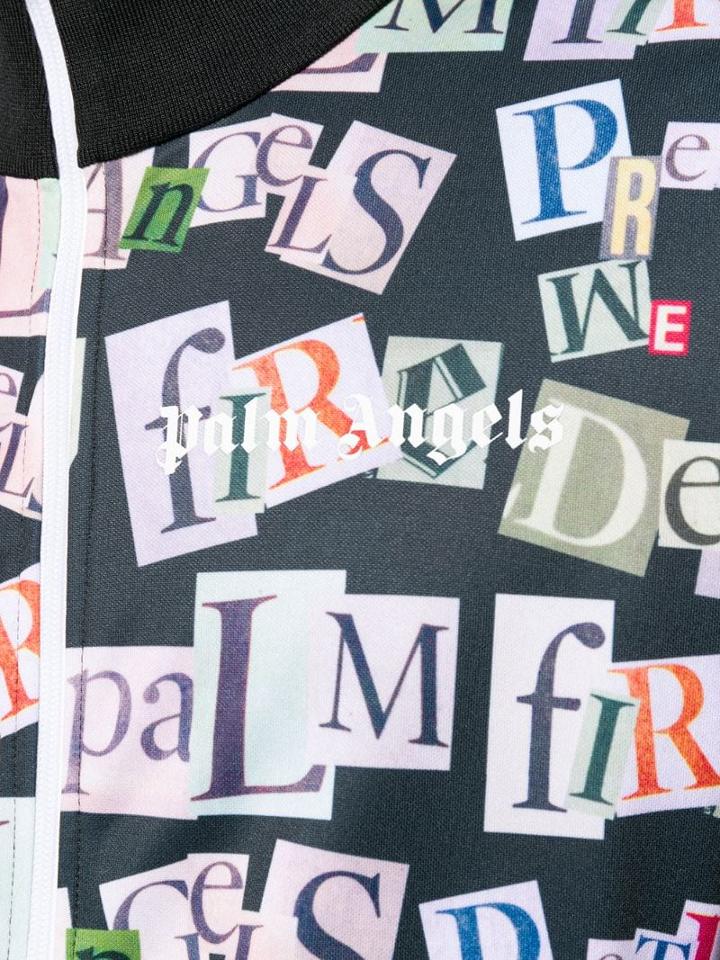 Palm Angels Ransom Print Bomber Jacket - Black