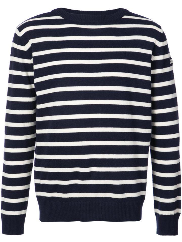 Holiday Striped Crew Neck Jumper - Blue