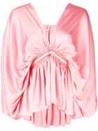 Maison Rabih Kayrouz Gathered Front Blouse - Pink