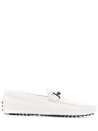 Tod's Gommino Buckle Loafers - White