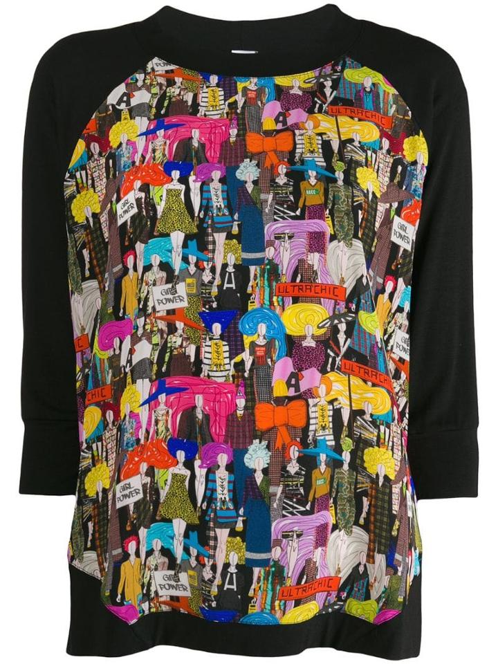 Ultràchic Graphic Print T-shirt - Black