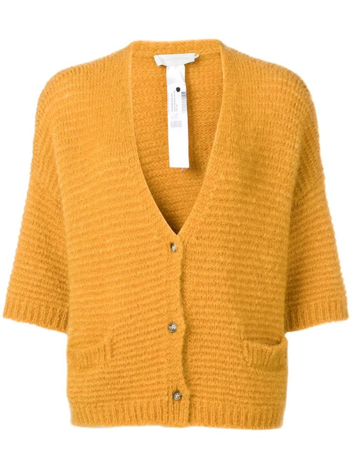 L'autre Chose Buttoned V-neck Cardigan - Yellow & Orange