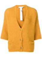 L'autre Chose Buttoned V-neck Cardigan - Yellow & Orange