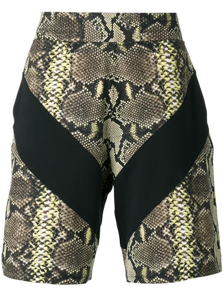 Givenchy Snakeskin Print Bermuda Shorts, Men's, Size: Large, Black, Cotton