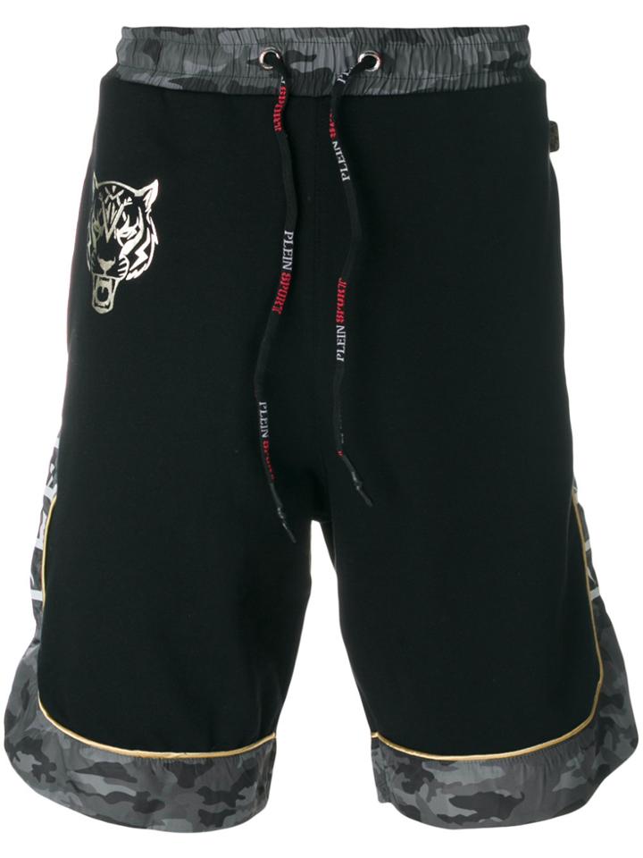Plein Sport Black Jogging Shorts