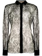 Alexandre Vauthier Sheer Lace Shirt - Black