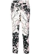 Liu Jo Floral Print Trousers - White