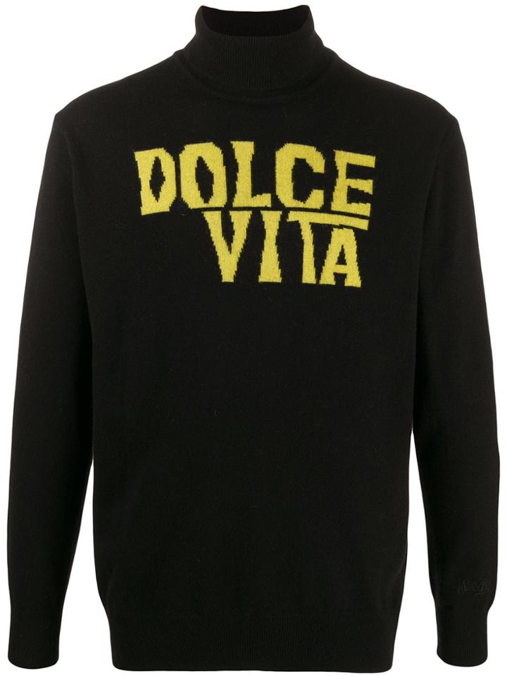 Mc2 Saint Barth Dolce Vita Intarsia Jumper - Black