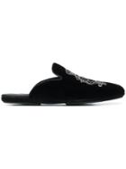 Dolce & Gabbana Zardozi-embellished Velvet Loafers - Black