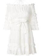 Zimmermann Frill Trim Crochet Detailed Dress - White