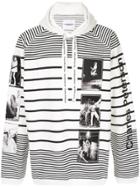 Takahiromiyashita The Soloist Band Patch Striped Hoodie - White