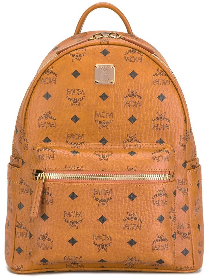 Mcm 'stark' Small Backpack - Brown