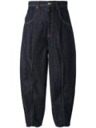 Mm6 Maison Margiela - Cropped Jeans - Women - Cotton - 42, Blue, Cotton