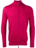 N.peal Zip Up Roll Neck Cardigan, Men's, Size: Small, Pink/purple, Cashmere/silk