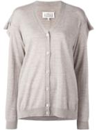 Maison Margiela Draped Back Knit Cardigan - Neutrals