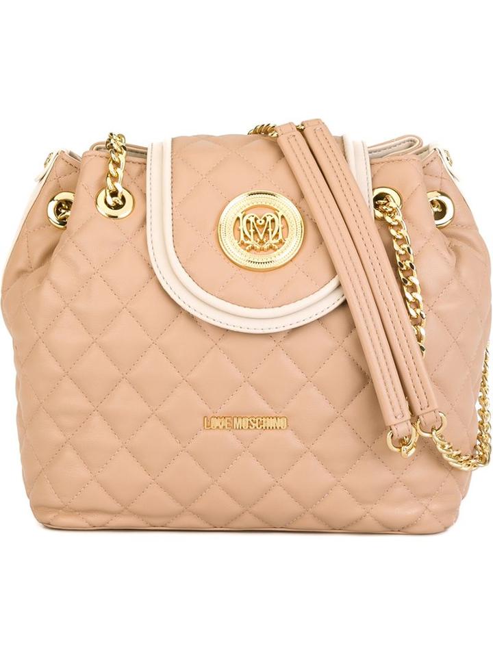 Love Moschino Contrast Trim Quilted Shoulder Bag