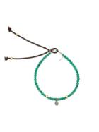 Catherine Michiels Beaded Bracelet, Adult Unisex, Green, Silver/agate