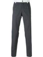 Dolce & Gabbana Contrast Piped Trousers, Men's, Size: 50, Grey, Cotton