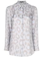 Salvatore Ferragamo Leopard Print Shirt - Grey