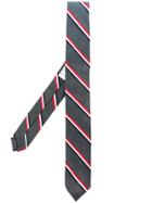 Thom Browne Striped Jacquard Necktie - Grey