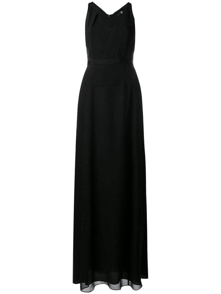 Karl Lagerfeld Cady Maxi Dress - Black