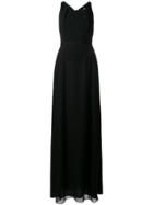 Karl Lagerfeld Cady Maxi Dress - Black