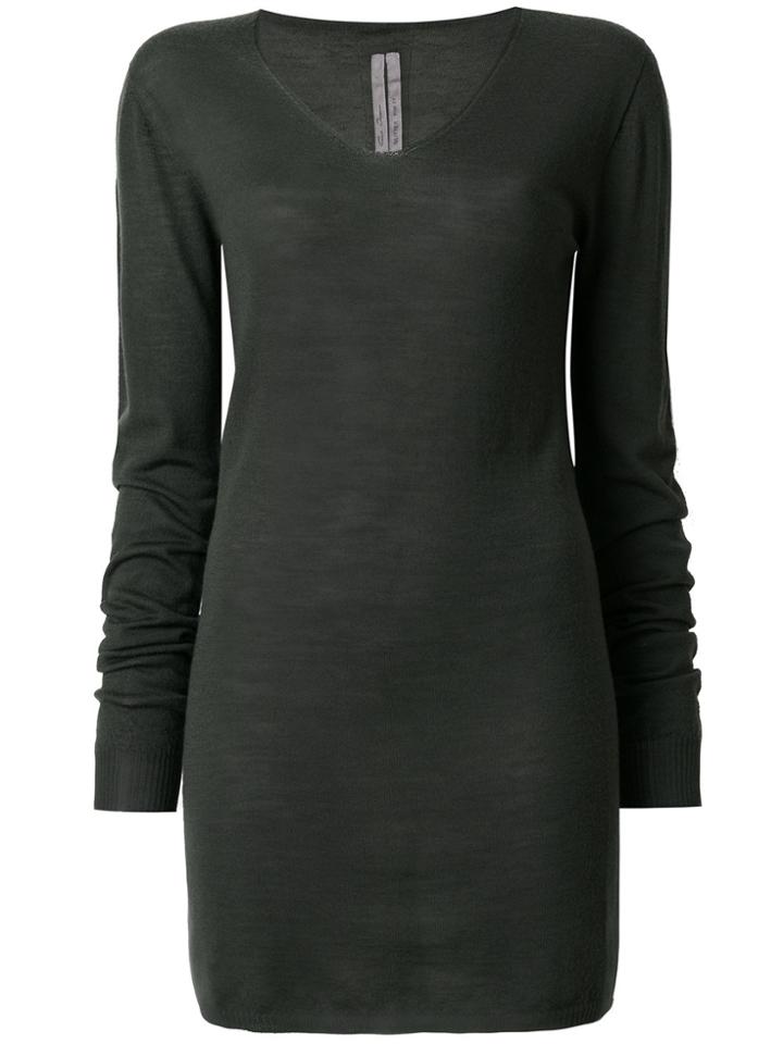 Rick Owens Longline Knitted Top - Green