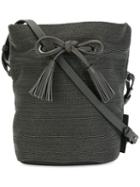 Brunello Cucinelli Bucket Bag, Women's, Black, Leather/metallized Polyester