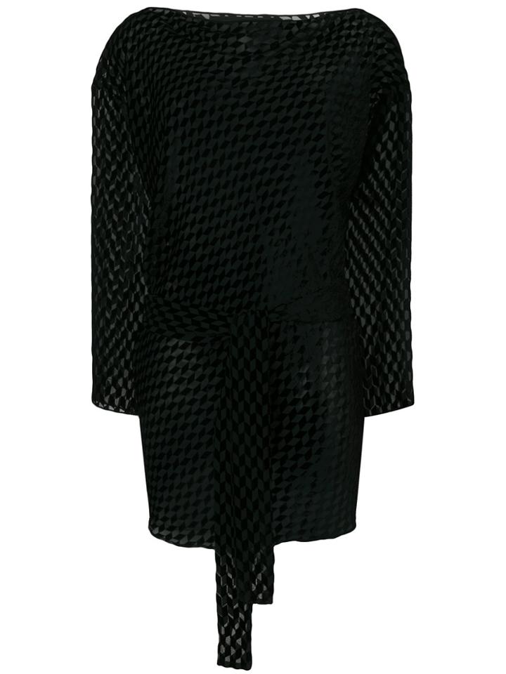 Ter Et Bantine Devore Tie Waist Top - Black