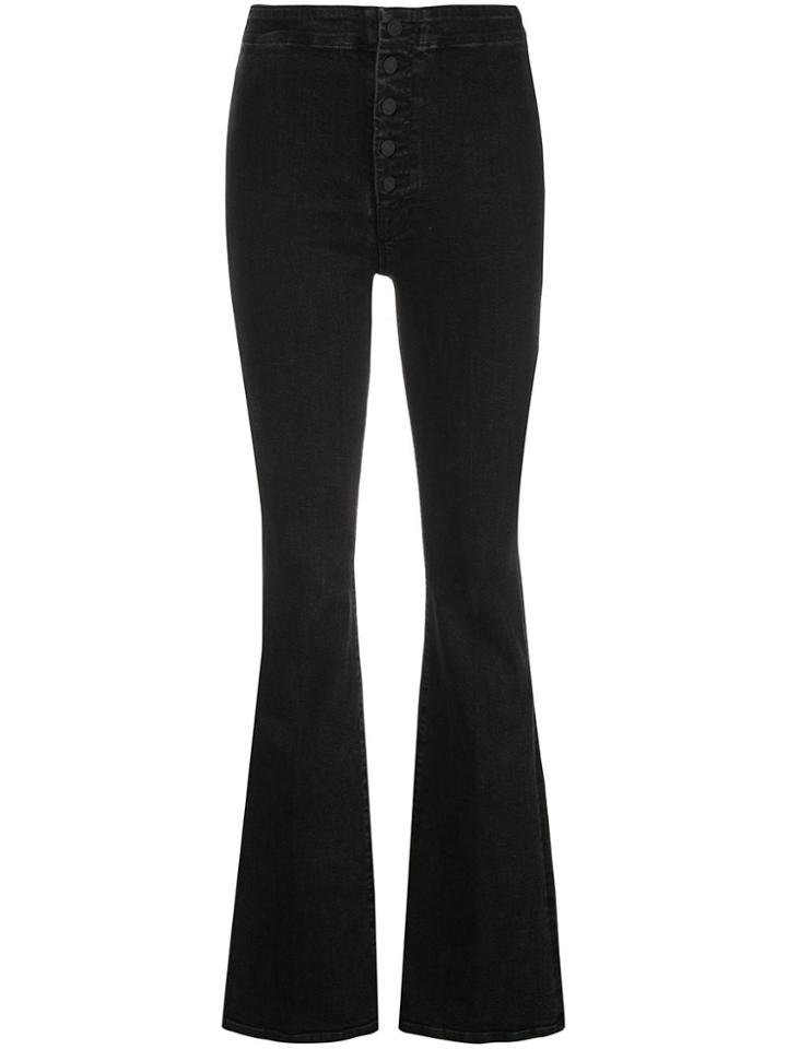 Mother High-rise Flared Jeans - Black