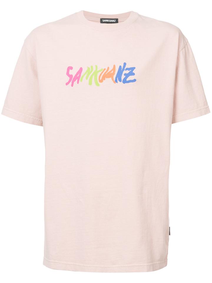 Sankuanz Scribble Logo T-shirt - Pink & Purple