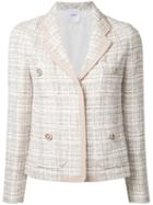 Agnona Woven Blazer, Women's, Size: 46, Nude/neutrals, Cotton/wool/polyamide