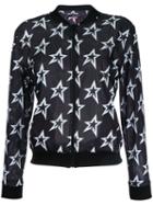 Perfect Moment - Star Mesh Bomber Jacket - Women - Polyester - L, Black, Polyester