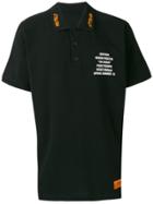 Heron Preston Slogan Print Polo Shirt - Black