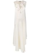 Fendi Asymmetric Bias Cut Dress - Neutrals