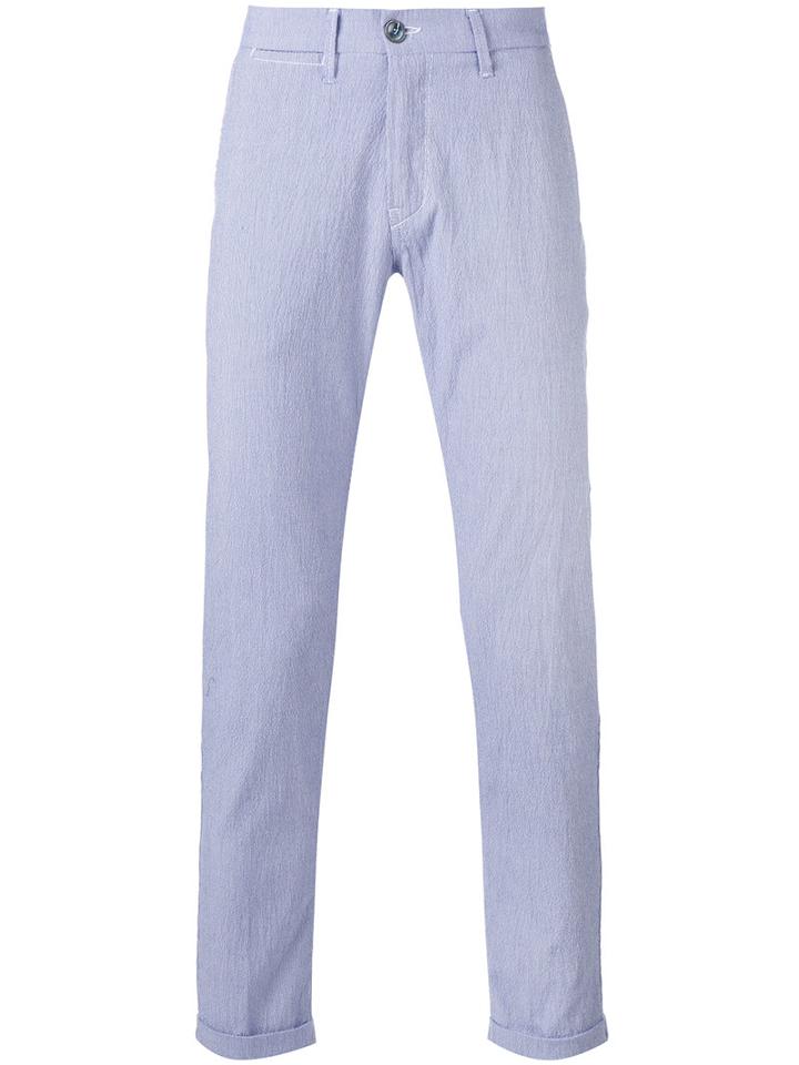Re-hash - Pinstripe Chinos - Men - Cotton/polyester/spandex/elastane - 32, Blue, Cotton/polyester/spandex/elastane