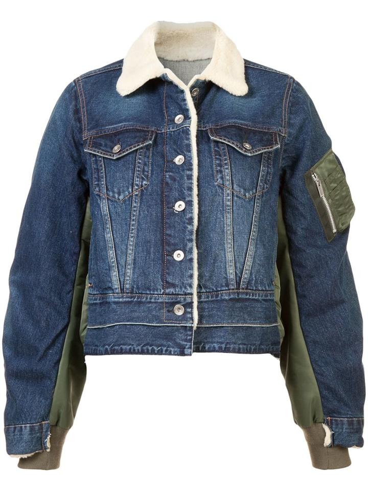 Sacai Denim Bomber Jacket - Blue