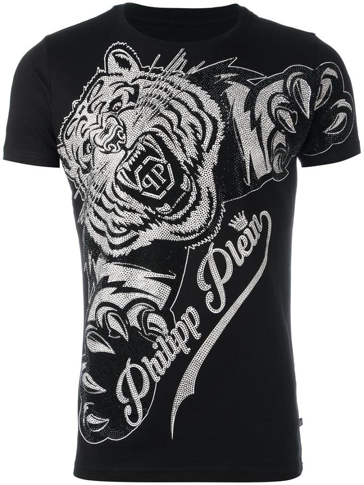 Philipp Plein 'claws' T-shirt, Men's, Size: Small, Black, Cotton