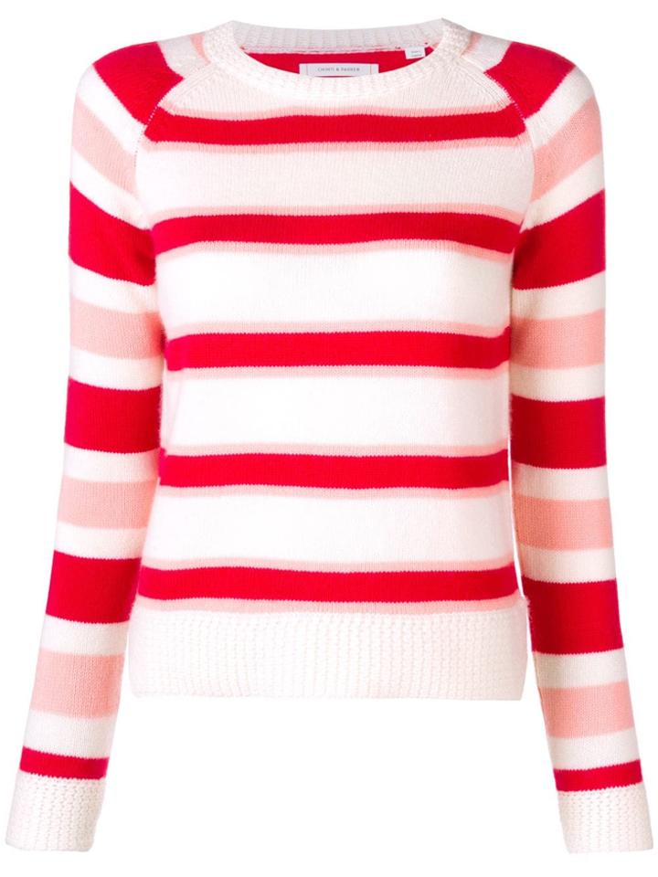 Chinti & Parker Colour-block Fitted Sweater - White