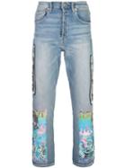 Lost Daze Wing Trip Loose-fit Jeans - Blue