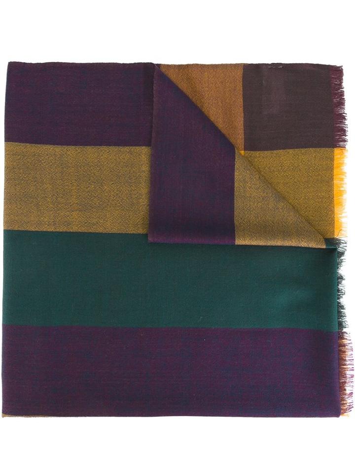 Paul Smith Checked Scarf, Men's, Lambs Wool