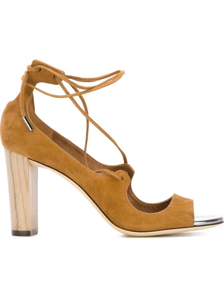 Jimmy Choo Vernie Sandals, Women's, Size: 38, Brown, Suede/leather