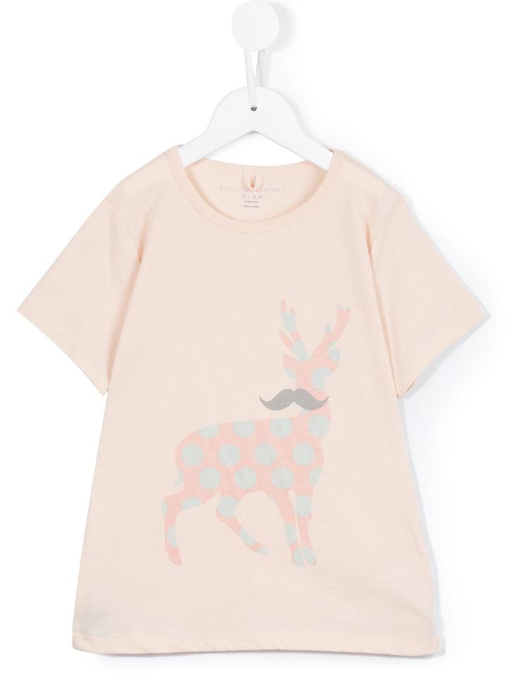 Stella Mccartney Kids Polka Dot Deer T-shirt, Girl's, Size: 6 Yrs, Pink/purple
