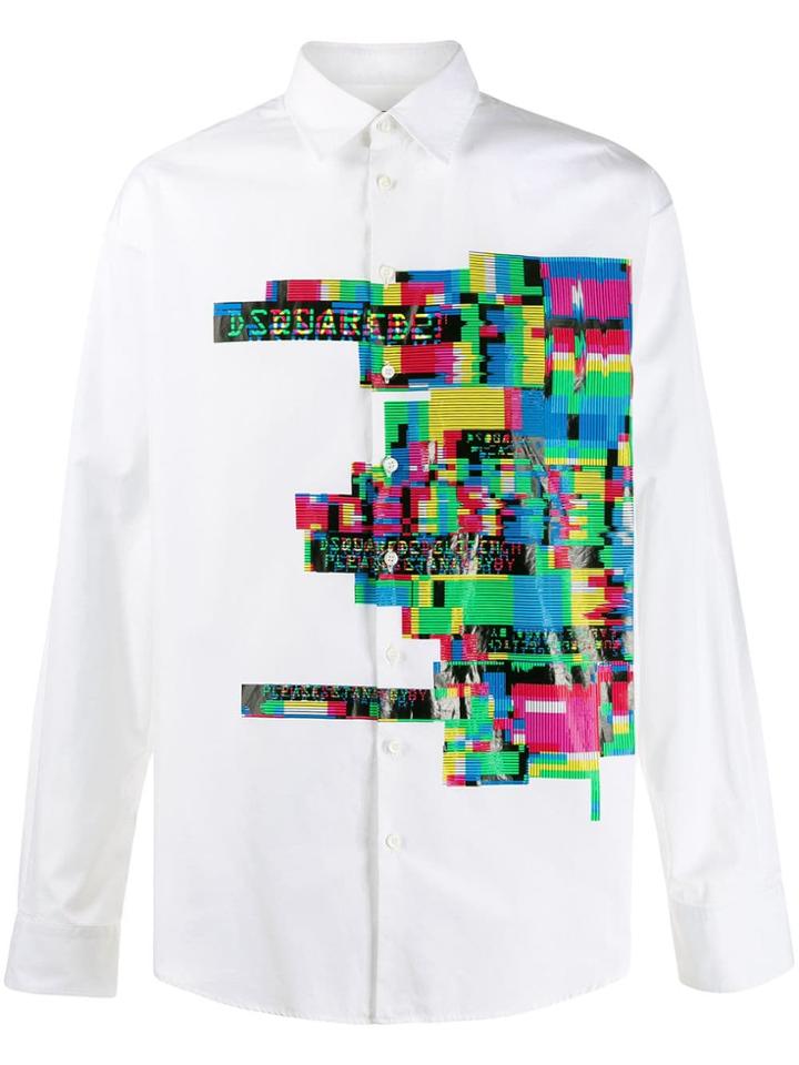Dsquared2 Pixel Logo Shirt - White